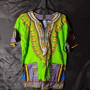 Vibrant Green Dashiki Shirt